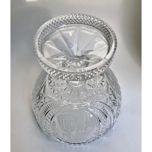 Early 20th Century "He Presenting Her Flowers" Crystal Pedestal Bowl For Sale - Image 13 of 18