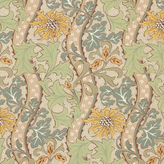 Morris & Co. Cornflower Wallpaper in Lemon/Sage- a sample For Sale