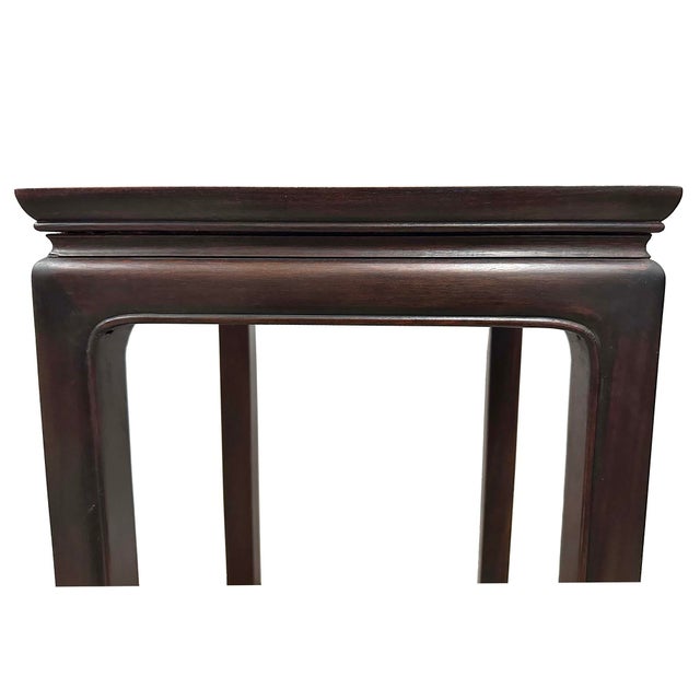 This is a traditional Chinese Ming-style square stand, also known as a side table, accent table, or display pedestal. It...