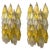 Yellow and Clear Poliedri Sconces by Carlo Scarpa for Venini, 1980s For Sale