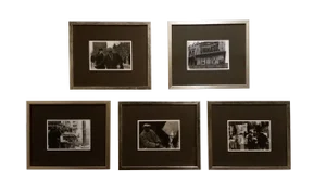 1960s Original Black and White Photos of Midtown Manhattan, Framed - Set of 5