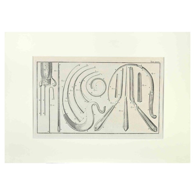 Lorenz Heister, Surgical Instruments, Etching, 1750 For Sale