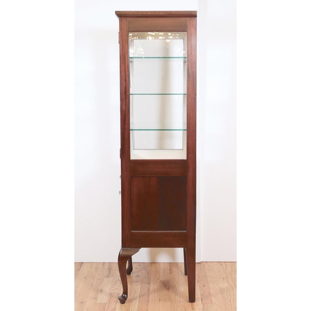 Vintage Mahogany Dark Stained Medical Display Cabinet-Unmarked For Sale - Image 12 of 12