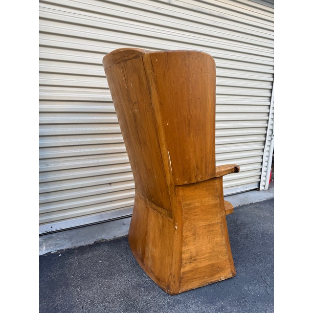 Wood Late 20th Century Richard Mulligan Warming Chair For Sale - Image 7 of 11