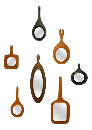 Perfect Day Mixed Colors Wall Mirrors by Oscar Maschera, Set of 7