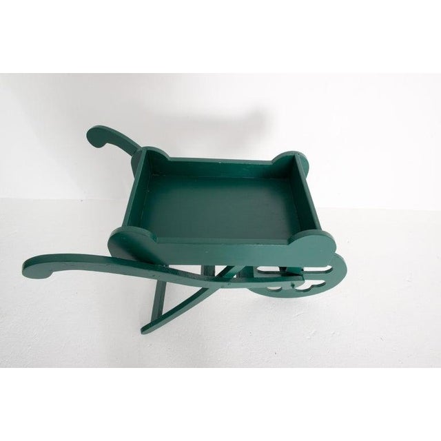 1950s 1950s Green Painted Wood Garden Cart For Sale - Image 5 of 9