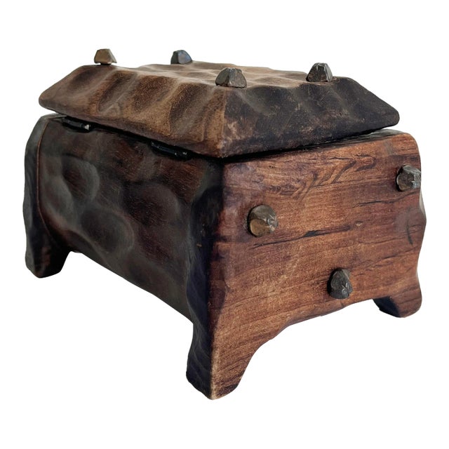 1970s Spanish Revival Wood Box For Sale