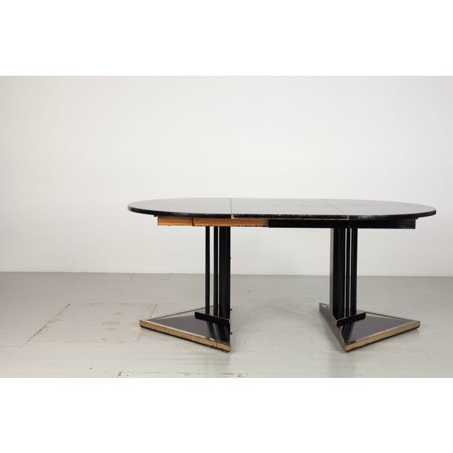 Black Art Nouveau Round Black Lacquered Table from Thonet, 1920s For Sale - Image 8 of 18