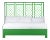 X & Diamond Bed King - Bright Green For Sale
