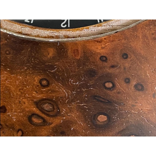 Linley Walnut Burl and Chrome Dual-Time Desk Clock, 2005 For Sale - Image 13 of 18