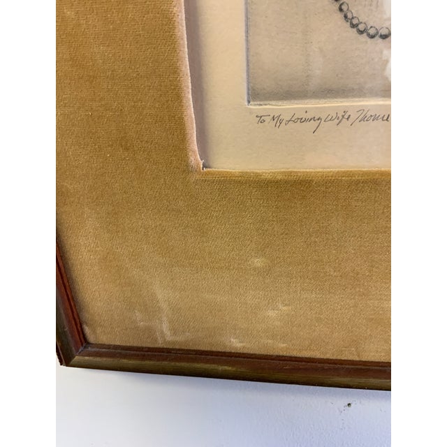 Wood 20th Century Milton R. Bellin Etching Titled “My Loving Wife Thorne” For Sale - Image 7 of 10