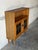 Mid-Century Modern Oak Glass Cabinet With Leaded Doors Danish Mid-Century Modern 1960s For Sale - Image 3 of 11