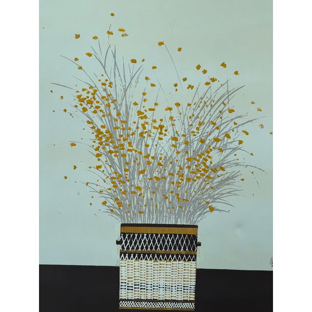 Lee Reynolds frames painting of a flora still life. Dates to the 60’s and is signed on the lower right hand corner. The...