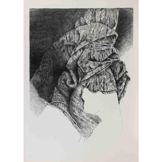 Lithograph on paper, realized by Mario Bardi in 1980. Hand signed, numbered and dated in pencil. Edition of 60. Very good...