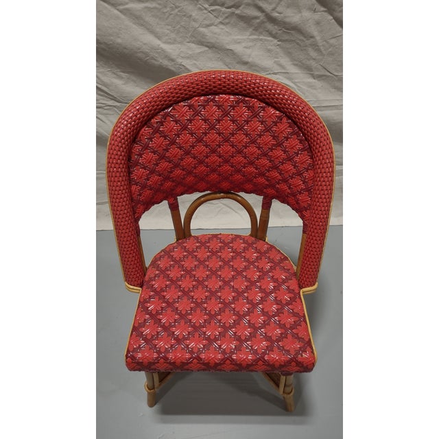 Late 20th Century Vintage Red French Bistro Chair For Sale In Seattle - Image 6 of 8