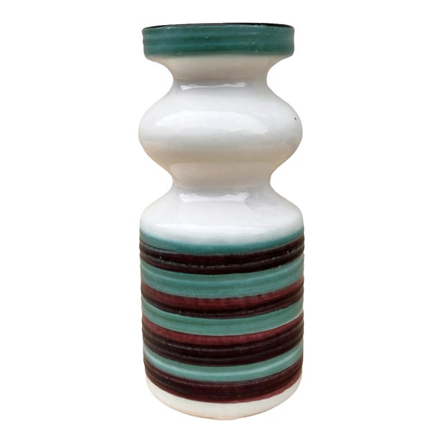 Colorful Ceramic Vase Strehla Keramik, Germany 1960s For Sale