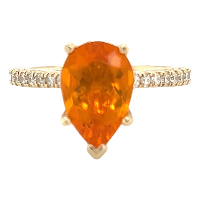 Natural Sapphire Diamond Ring 14k Gold 3.39 TCW Certified For Sale