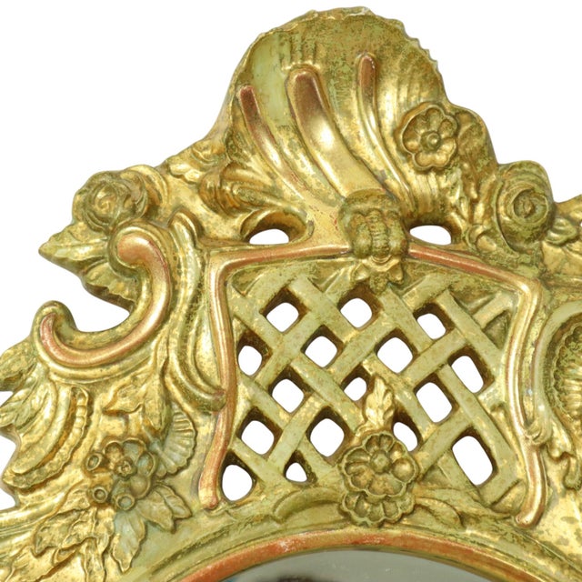 Large Swedish Rococo Style Gold Leaf-Gilded Mirror For Sale - Image 14 of 18