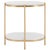 White Dove End Table in Gold with White Faux Marble For Sale - Image 8 of 8