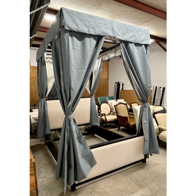 Henredon Mark D. Sikes Pacific Palisades King Uph Canopy Bed W