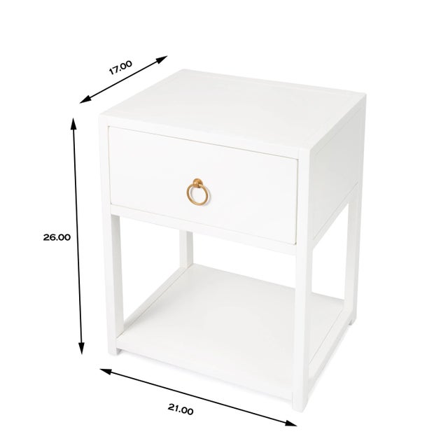 Transitional Lark End Table, White For Sale - Image 3 of 9