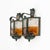 Mid-Century Sconces in Iron and Hammered Glass attributed to Longobard, Italy, 1970s, Set of 2 For Sale - Image 4 of 15