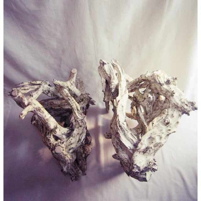 Vintage Driftwood Side Tables - A Pair For Sale - Image 6 of 8