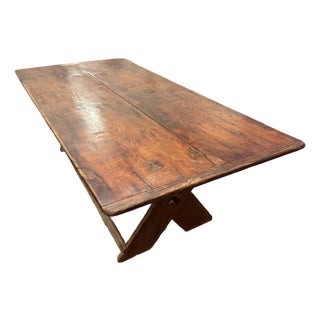 Antique Pine Crossbuck Table For Sale