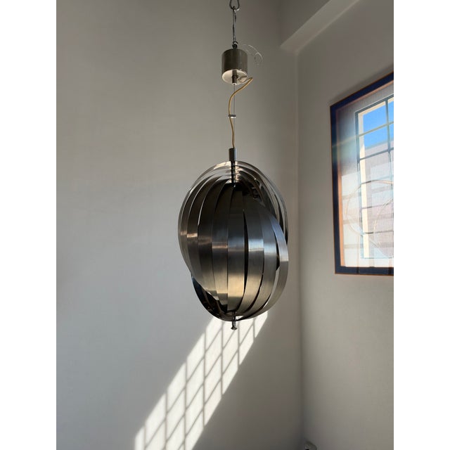 Henri Mathieu Vintage Pendant Light by Henri Mathieu, 1970s For Sale - Image 4 of 8