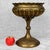 Original 1970's Traditional Brass Compote Centerpiece Hammered Brass with a Heavily Decorated Repousse Floral Motif Fluted...