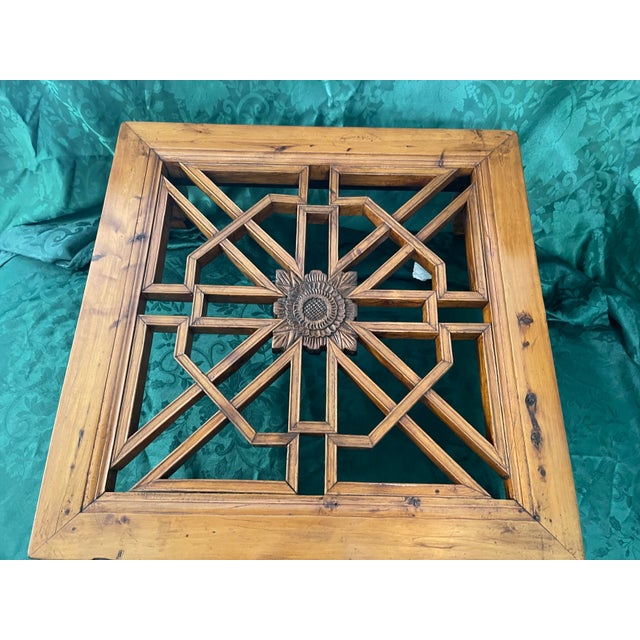 Carved Chinese Footstool With Cushion For Sale - Image 4 of 8