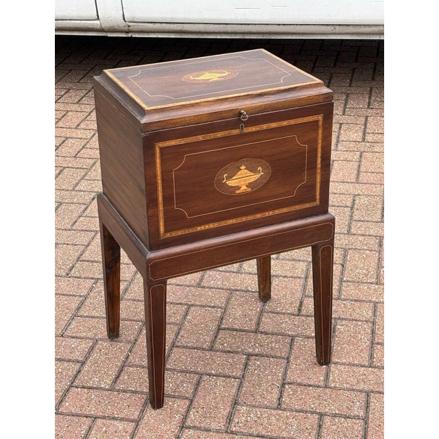 Inlaid Mahogany Wine Cellarette For Sale - Image 9 of 12