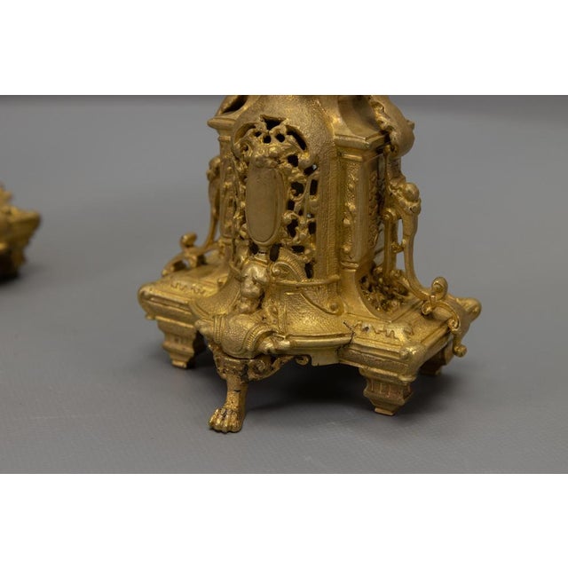French Neoclassical Bronze Candelabras, 1920s, Set of 2 For Sale - Image 14 of 18