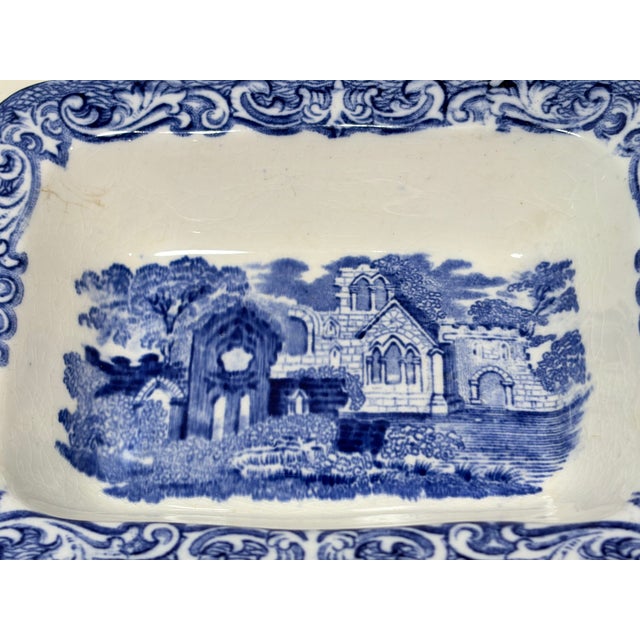George Jones & Sons Antique Abbey 1790 Shredded Wheat Dish Jones and Sons England Early 1900s Rare For Sale - Image 4 of 8