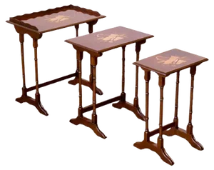 Mahogany Nesting Tables, 1960s, Set of 3