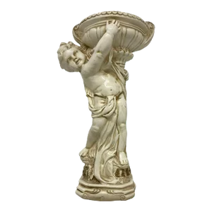 Mid 20th Century Universal Cherub Angel Statutory Planter Signed William Marotta
