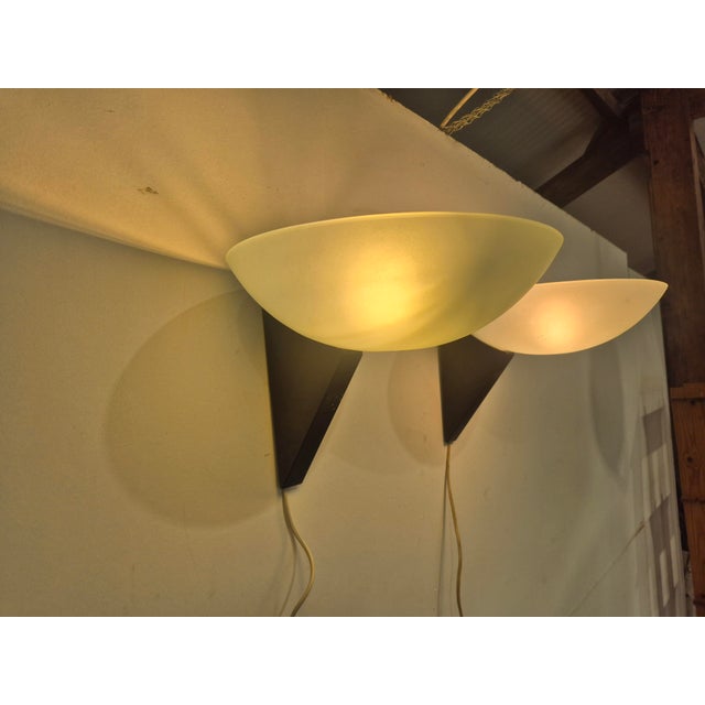 Contemporary Vintage Italian Wall Sconces, 1980s, Set of 2 For Sale - Image 3 of 11