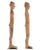 Light Pink Pair of Chinese Han Tall Slender Terracotta Figures For Sale - Image 8 of 9