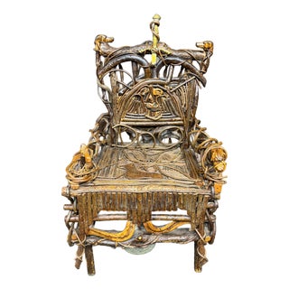 1937 Old Hickory Company Presentation "The Dog Chair" For Sale