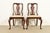 An outstanding pair of Queen Anne or Georgian style side chairs or dining chairs By Henkel Harris USA, Circa 1970s Solid...