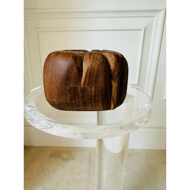 Vintage Handcarved Wood “Box” Sculpture-Made in France For Sale - Image 10 of 14