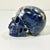 1970s Vintage Abstract Expressionism Boho Chic Hand Carved Navy Sodalite Stone Skull Sculpture, Halloween For Sale - Image 6 of 15