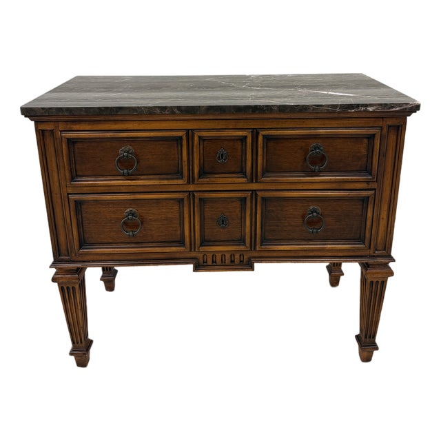 Ethan Allen Tuscany Marble Top Console Table For Sale