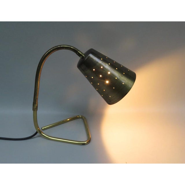 Scandinavian Adjustable Brass Table Lamp, 1950s For Sale - Image 11 of 18