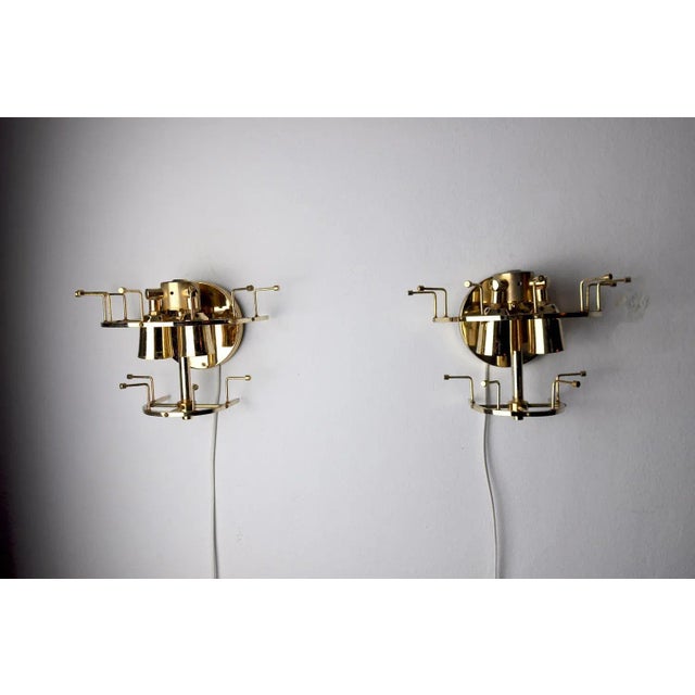 Gold Sconces from Kinkeldey, Germany, 1970s, Set of 2 For Sale - Image 8 of 10