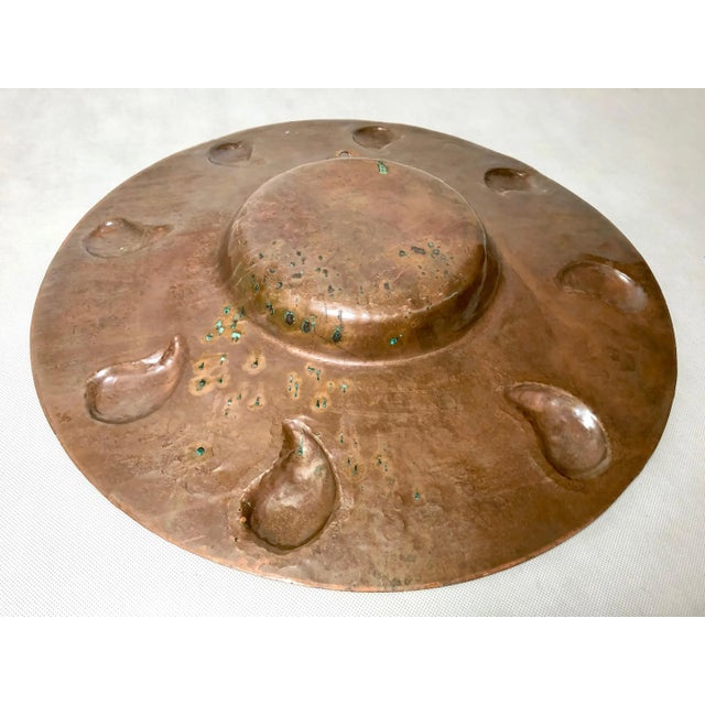 The copper plate comes from the Middle East from the middle 20th century preserved in excellent, original condition.