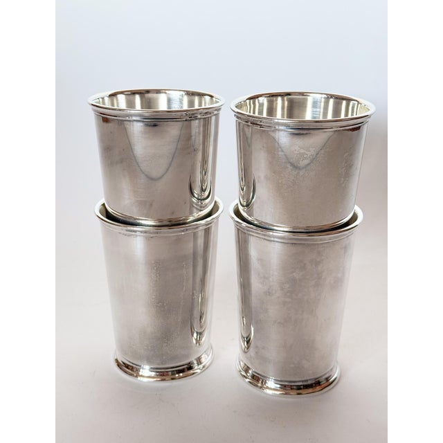 Vintage Silver Plated Mint Julep Cups, Reed & Barton, Set of 4 For Sale - Image 13 of 17