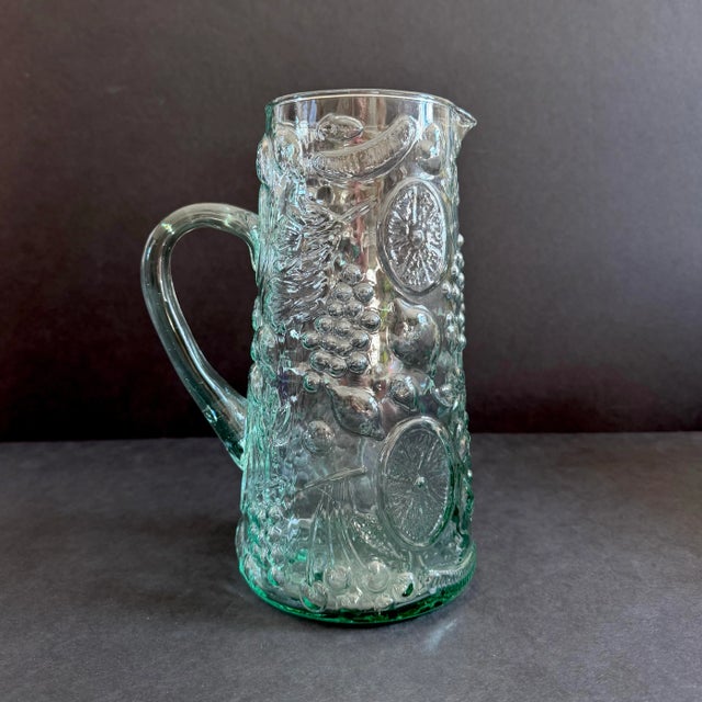 Iittala 1960s Iittala “Frutta” Mouth Blown Glass Pitcher and 4 Tumblers by Oiva Toikka - Set of 5 For Sale - Image 4 of 9