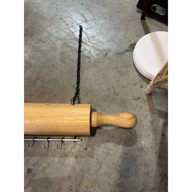 Rustic European 1970s Worlds Largest Rolling Pin Wall Hanging For Sale - Image 3 of 4