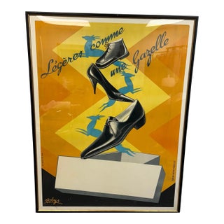 1930’s French Legeres Comme Une Gazelle Poster by Roby’s For Sale
